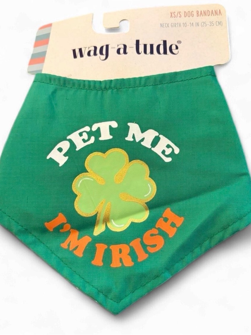 Green "Pet Me I'm Irish" Dog Bandana